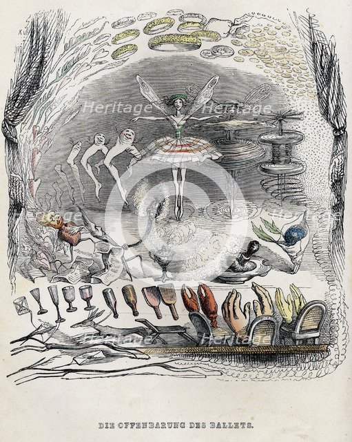 The revelations of Ballet, 1840s.  Creator: Grandville, Jean-Jacques (1803-1847).