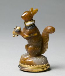 Scent Bottle and Box in the form of a Squirrel , c. 1760. Creator: Unknown.