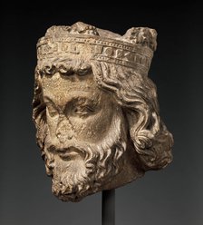 Head of a King, French, ca. 1230-35. Creator: Unknown.