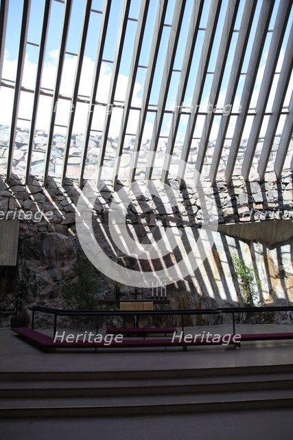 The altar, Temppeliaukio Church, Helsinki, Finland, 2011.  Artist: Sheldon Marshall