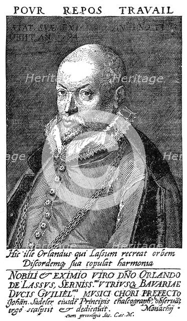 Orlandus Lassus, Flemish Renaissance composer and musician, 16th century. Artist: Unknown