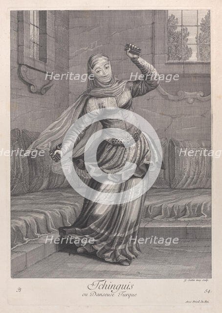 Tchinguis, ou Danseuse Turque, 1714-15. Creator: Unknown.