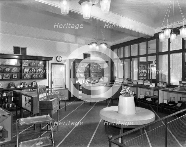 Barnsley Co-op central jewellery department, South Yorkshire, 1956. Artist: Michael Walters