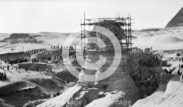 Great Sphinx of Giza, Egypt, 1931. Artist: Unknown.