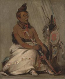 Eh-toh'k-pah-she-pée-shah, Black Moccasin, aged Chief, 1832. Creator: George Catlin.