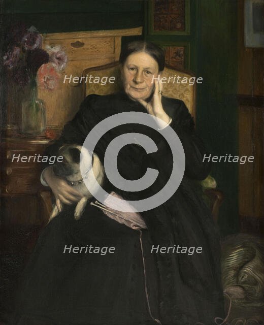 Portrait of Madame Emile Blanche, mother of the artist, between 1890 and 1893. Creator: Jacques Emile Blanche.