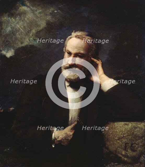 Portrait of Victor Hugo, c1868. Creator: Francois-Nicolas Chifflart.