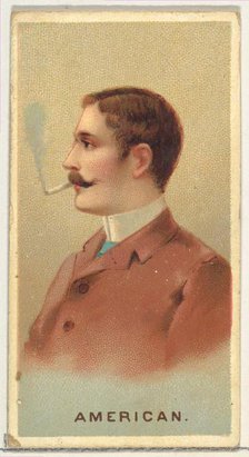 American, from World's Smokers series (N33) for Allen & Ginter Cigarettes, 1888. Creator: Allen & Ginter.