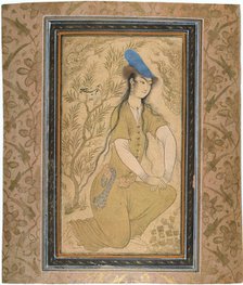 Girl in a Fur Hat, 1602.  Creator: Riza-i Abbasi (ca. 1565-1635).