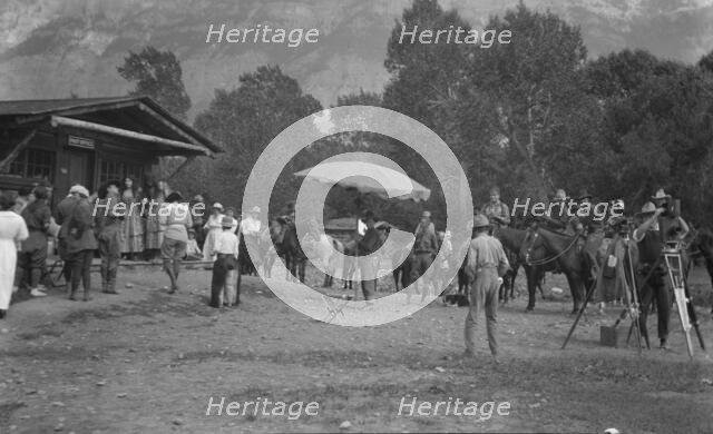 Movie set for a western, between 1896 and 1942. Creator: Arnold Genthe.