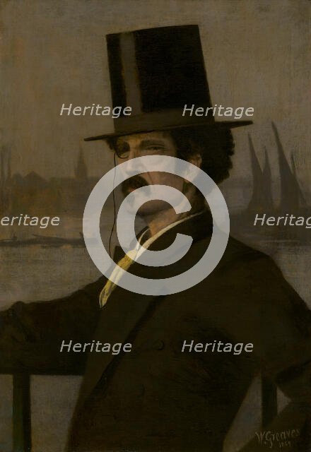 James McNeill Whistler, 1869. Creator: Walter Greaves.