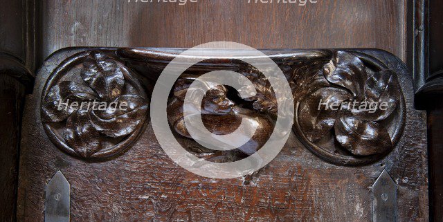 Detail of the misericord, Wells Cathedral, Cathedral Green, Wells, Somerset, c2010. Artist: James O Davies.