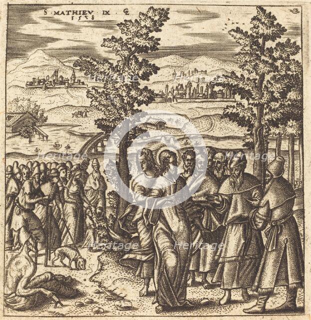 If I only Touch His Garments, I shall be Made Well, 1578. Creator: Leonard Gaultier.