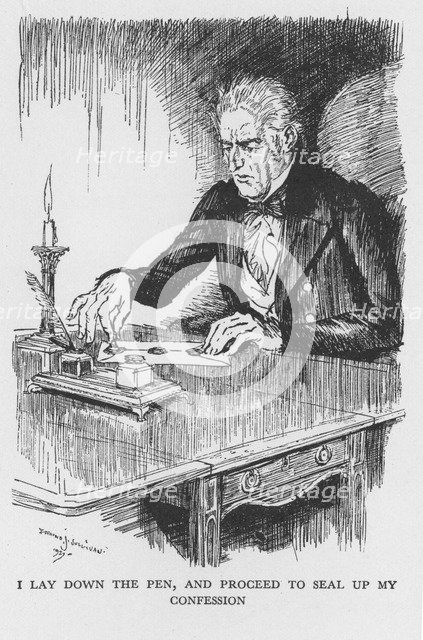 Scene from The Strange Case of Dr Jekyll and Mr Hyde by Robert Louis Stevenson, 1927. Artist: Edmund Joseph Sullivan