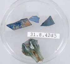 Glass Fragments, Coptic, 4th century. Creator: Unknown.