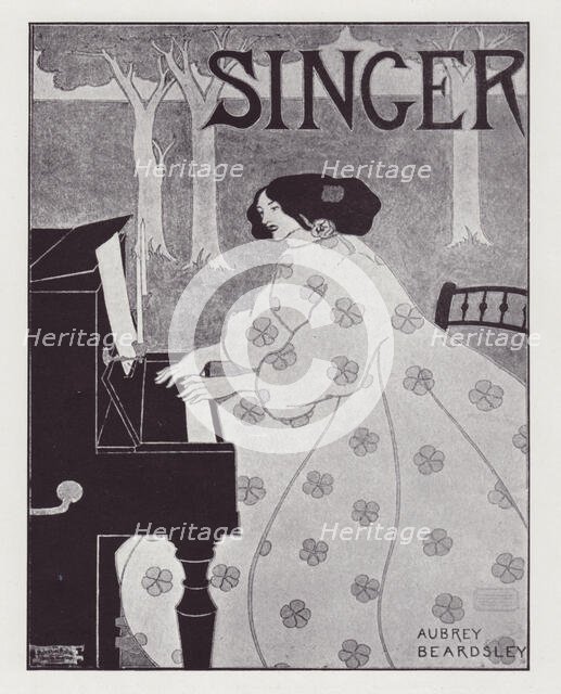 Singer Poster Design, 1895. Creator: Aubrey Beardsley.