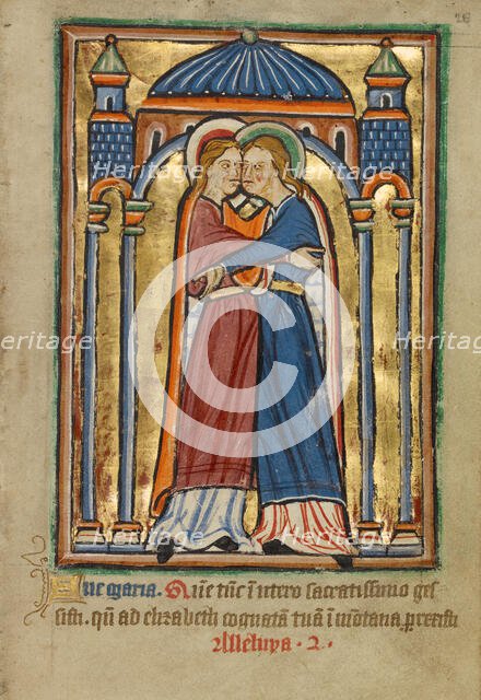 The Visitation, about 1190-1200; text added about 1480-1490. Creator: Unknown.