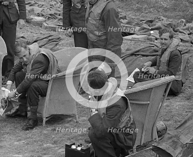 British Pilots Getting Ready to Scramble, 1940. Creator: British Pathe Ltd.