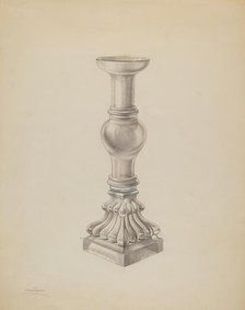 Candlestick, c. 1938. Creator: Charles Caseau.