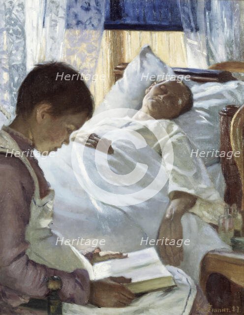 Reflection in Blue, 1887. Creator: Eva Fredrika Bonnier.