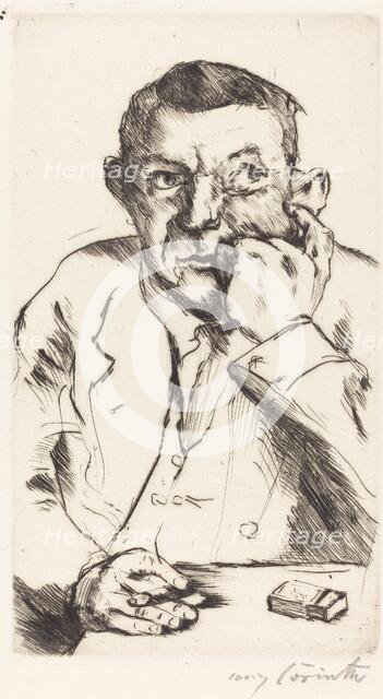 Männliches Bildnis mit Aufgestütztem Arm (Portrait of a Man Smoking), 1916. Creator: Lovis Corinth.