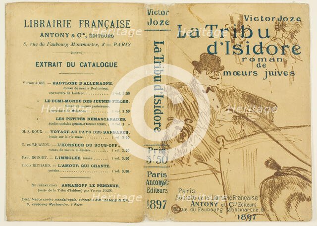 Cover for La Tribu d'Isidore, 1897. Creator: Henri de Toulouse-Lautrec.