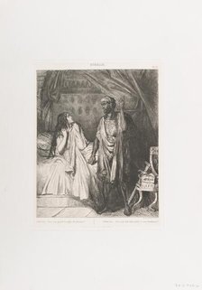 Have you pray'd tonight, Dedesmona?: plate 12 from Othello (Act 5, ..., etched 1844, reprinted 1900. Creator: Theodore Chasseriau.