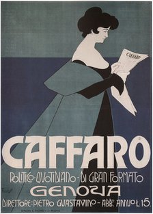 Caffaro Genoa Newspaper, 1901. Artist: Laskowski (Laskoff), François (Franz) (1869-1918)