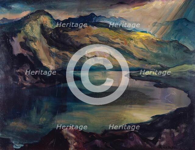 Mountain lake, 1925. Creator: Richard Harlfinger.