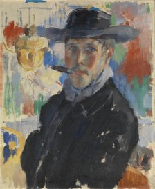 Self Portrait with Cigar, 1913. Creator: Rik Wouters.