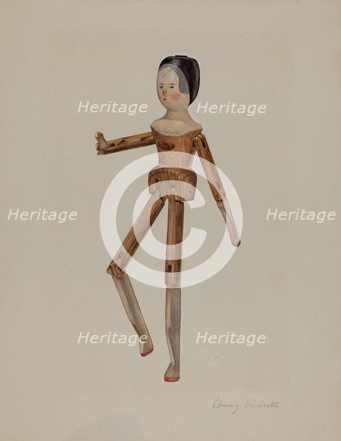 Jointed Dutch Doll, 1935/1942. Creator: Beverly Chichester.