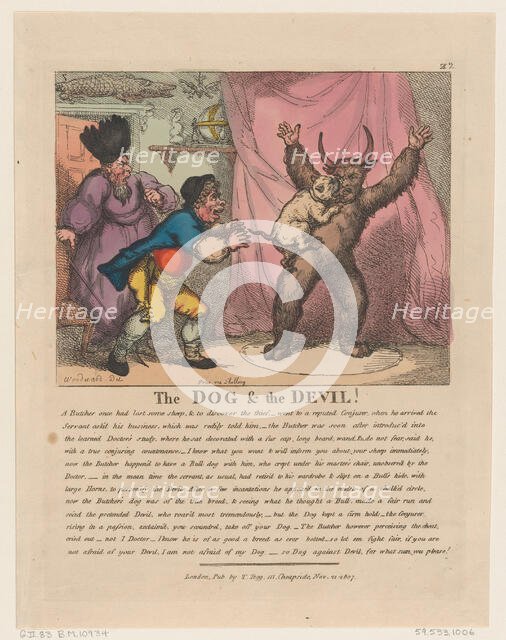The Dog & The Devil, November 21, 1807., November 21, 1807. Creator: Thomas Rowlandson.