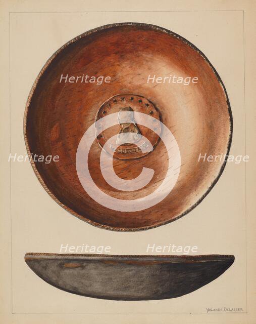 Plate, c. 1937. Creator: Yolande Delasser.
