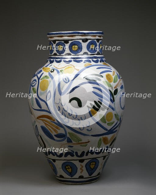 Decorative vase with a bird, 20th century.  Creator: Andre Derain.