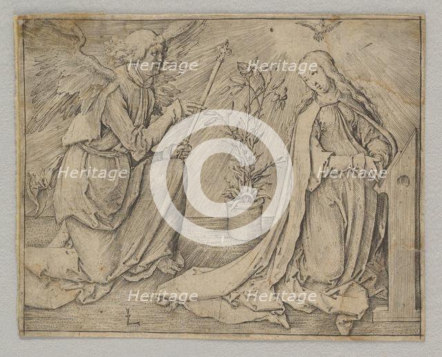 The Annunciation, ca. 1516. Creator: Lucas van Leyden.