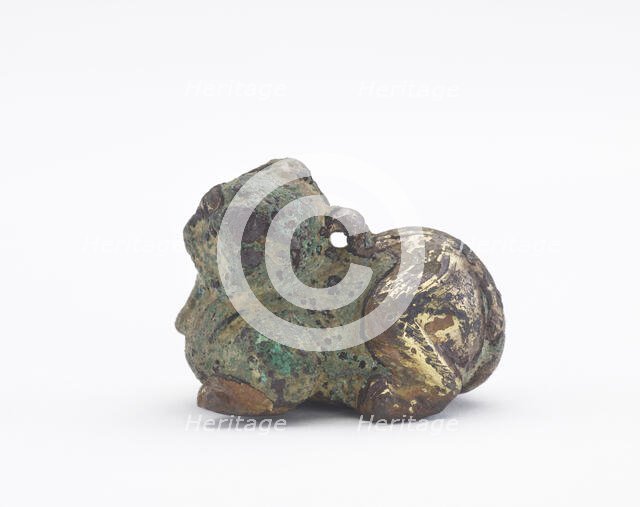 Ornament: reclining chimera, Period of Division, 220-589. Creator: Unknown.