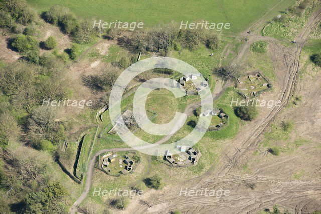 Remains of World War II heavy anti-aircraft battery Bristol B6, Purdown, Stoke Park, Bristol, 2018. Creator: Historic England Staff Photographer.