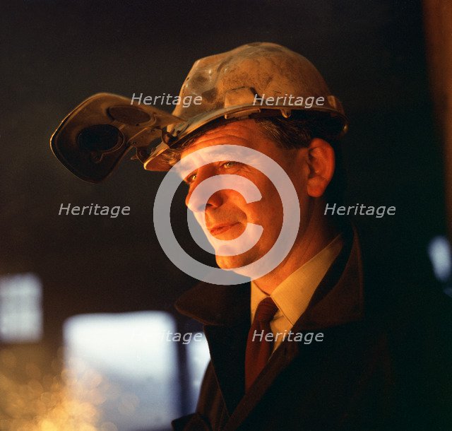 Steel worker, Newton Chambers, Sheffield, South Yorkshire, 1971. Artist: Michael Walters