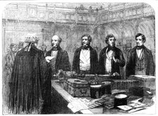 Members of the House of Commons Taking the Oaths, 1857. Creator: Unknown.