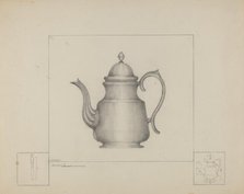 Pewter Teapot, c. 1937. Creator: Henry Meyers.