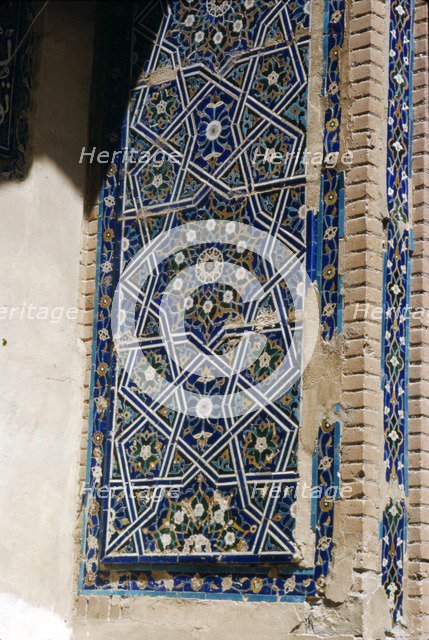 Domes of Mausoleum, Shah-i-Zinda Complex, Samarkand, 14th-15th century, (c20th century). Artists: CM Dixon, Unknown.