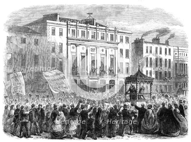 The Chairing of Sir John Arnott at Cork on the completion of his three years' mayoralty..., 1862. Creator: Unknown.