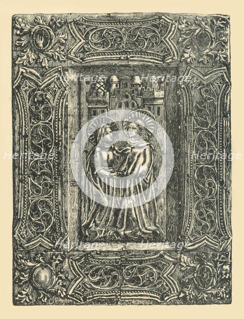 The Salutation, book cover, 15th century, (1881).  Creator: W. Rawson.