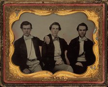 Portrait of Three Young Men, 1860s. Creator: Unknown.