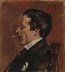 Man with Cigarette, 1896. Creator: Alice Pike Barney.