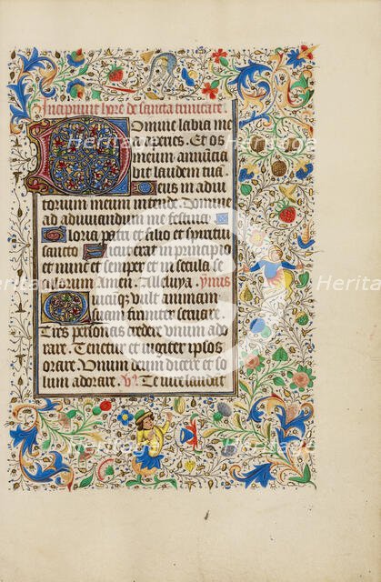 Decorated Text Page; Llangattock Hours, 1450s. Creator: Unknown.