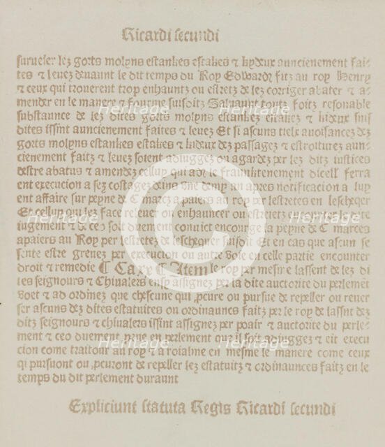 Facsimile of an Old Printed Page, before August 1839. Creator: William Henry Fox Talbot.