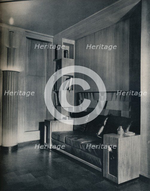 'Furniture and interior of a private office. Designed by Joseph Sinel', 1930. Artist: Unknown.