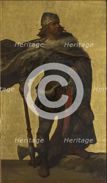 Pepin of Herstal, 1872-1877. Creator: Gallait, Louis Joseph (1810-1877).