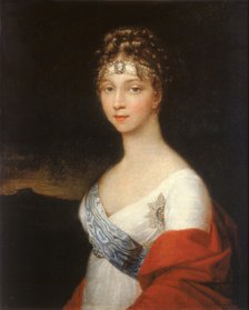 Portrait of Empress Elizabeth Alexeievna, Princess Louise of Baden (1779-1826), after 1806. Artist: Anonymous  